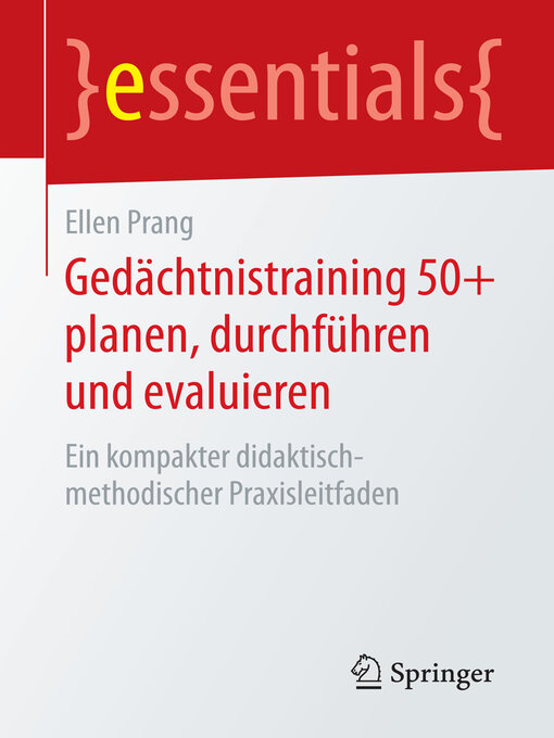 Title details for Gedächtnistraining 50+ planen, durchführen und evaluieren by Ellen Prang - Available